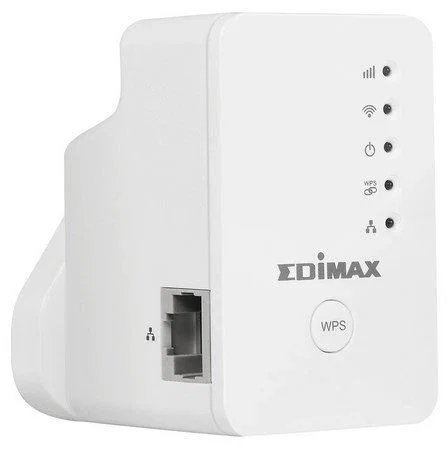 Edimax EW-7438RPN Mini Extensor Wi-Fi N300 300 Mbps Universal con Enchufe de Pared, Blanco, Modo 3 en 1, App EdiRange, WPS, 802.11n/b/g