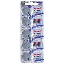 Maxell Pilas Planas De Litio CR2032 3 V - Pack 5 Unidades