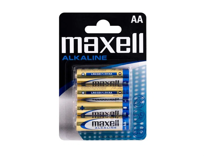 Maxell Pilas Alcalinas AA LR06 Pack de 4 unidades Maxell Pilas Alcalinas AA LR06 Pack de 4 unidades