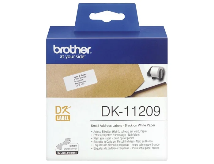 Brother DK11209 Etiquetas de Dirección 29x62 mm, 800 Unidades Brother DK11209 Etiquetas de Dirección 29x62 mm, 800 Unidades