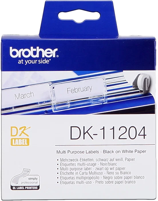 Brother DK-11204 Etiquetas Multiuso 17x54mm Blanco Brother DK-11204 Etiquetas Multiuso 17x54mm Blanco
