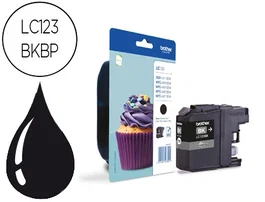 Brother Cartucho de Tinta Negro LC123BKBP Original