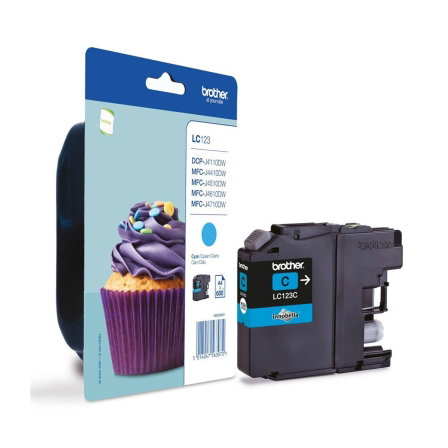 Brother Cartucho de Tinta Cian LC-123C Original