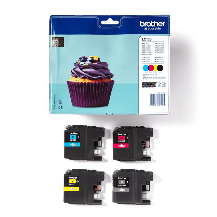 Brother LC-123VALBP Multipack de 4 Cartuchos de Tinta Original