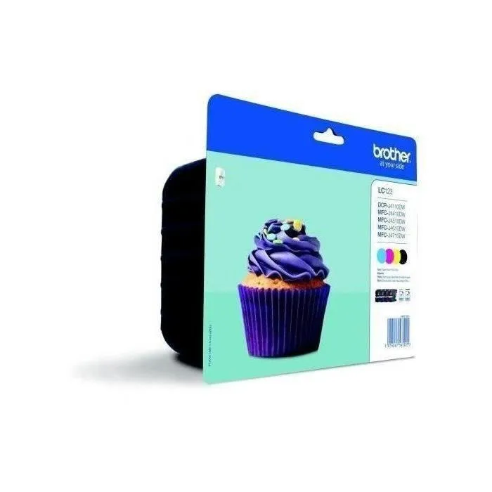 Brother LC123VALBP Pack de 4 Cartuchos de Tinta (Negro, Cian, Magenta, Amarillo) Brother LC123VALBP Pack de 4 Cartuchos de Tinta (Negro, Cian, Magenta, Amarillo)