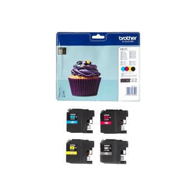 Brother LC123VALBP Pack de 4 Cartuchos de Tinta (Negro, Cian, Magenta, Amarillo)