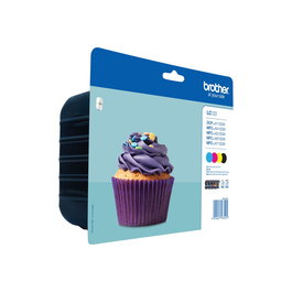 BROTHER Pack cartuchos Negro, Cian, Magenta y Amarillo MFC-J4410DW/MFC-J4510DW, 600 pag