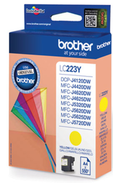 Brother LC223YBP Cartucho de Tinta Amarillo, Larga Duración