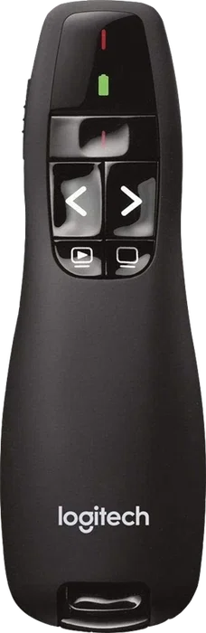 Logitech R400 Presentador Inalámbrico con Puntero Láser Rojo Negro
