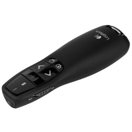 Logitech R400 Presentador Inalámbrico con Puntero Láser Rojo Negro