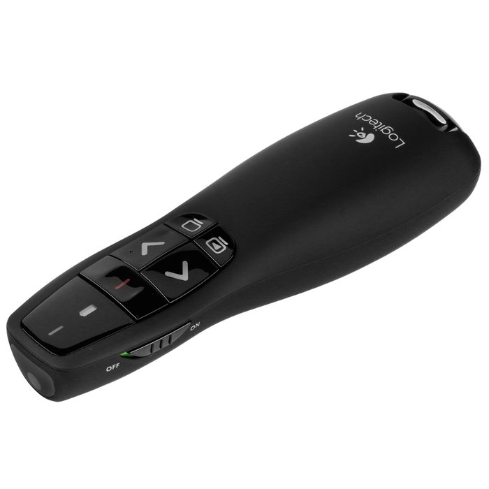 Logitech R400 Presentador Inalámbrico con Puntero Láser Rojo Negro