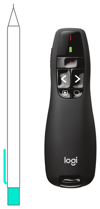 Logitech R400 Presentador Inalámbrico con Puntero Láser Rojo Negro Logitech R400 Presentador Inalámbrico con Puntero Láser Rojo Negro