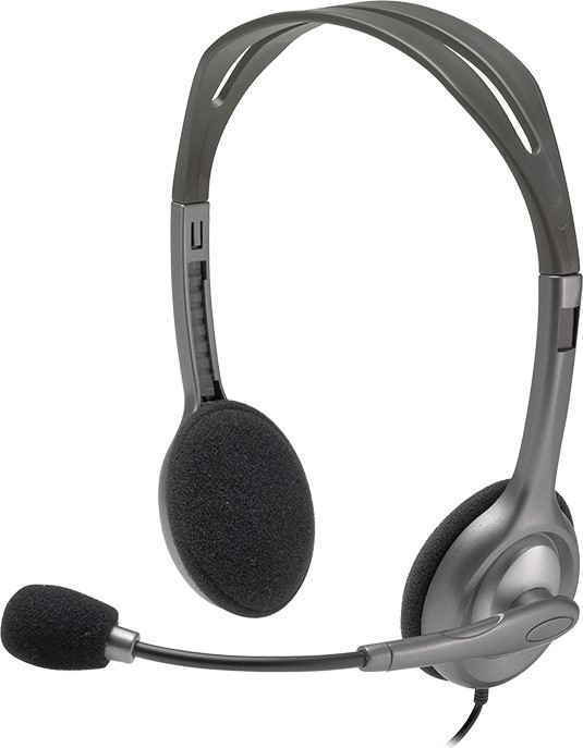 Logitech H110 Stereo Headset Gris/Gris Oscuro con Micrófono Giratorio Logitech H110 Stereo Headset Gris/Gris Oscuro con Micrófono Giratorio