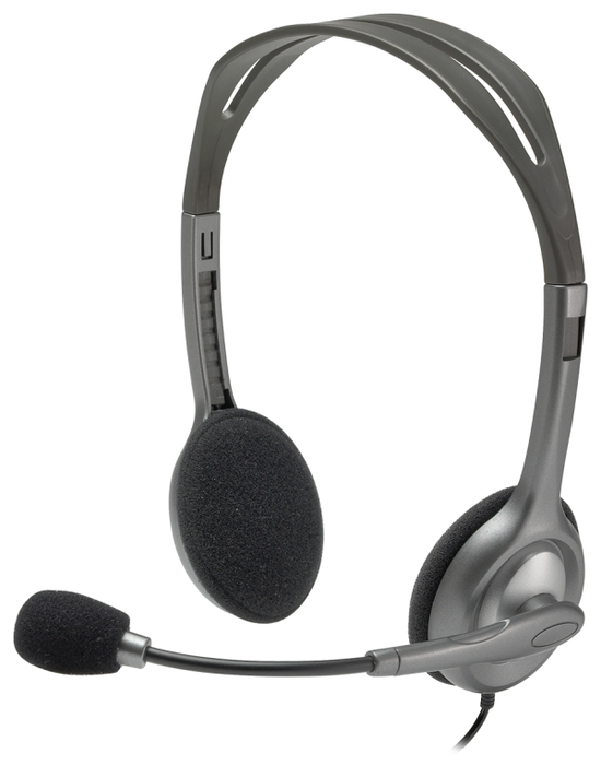Logitech H110 Stereo Headset Gris/Gris Oscuro con Micrófono Giratorio Logitech H110 Stereo Headset Gris/Gris Oscuro con Micrófono Giratorio