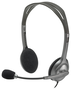 Logitech H110 Stereo Headset Gris/Gris Oscuro con Micrófono Giratorio