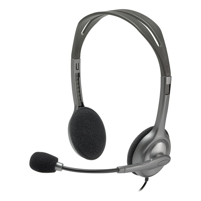 Logitech H110 Stereo Headset Gris/Gris Oscuro con Micrófono Giratorio Logitech H110 Stereo Headset Gris/Gris Oscuro con Micrófono Giratorio