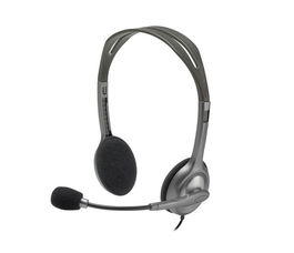 Logitech H110 Stereo Headset Auriculares con Micrófono, Sonido Estéreo, Conexión 3.5mm para PC, Tablet y Móvil, Diseño Cómodo