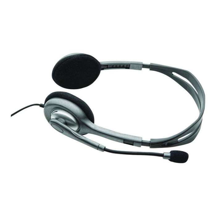 Logitech H110 Stereo Headset Gris/Gris Oscuro con Micrófono Giratorio