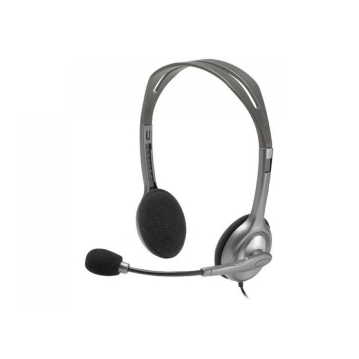 Logitech H110 Stereo Headset Gris/Gris Oscuro con Micrófono Giratorio Logitech H110 Stereo Headset Gris/Gris Oscuro con Micrófono Giratorio