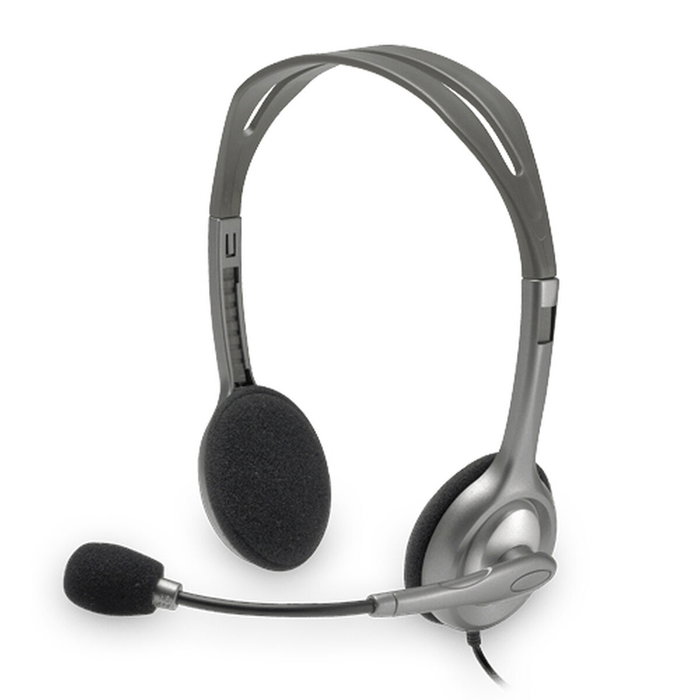 Logitech H110 Stereo Headset Gris/Gris Oscuro con Micrófono Giratorio Logitech H110 Stereo Headset Gris/Gris Oscuro con Micrófono Giratorio