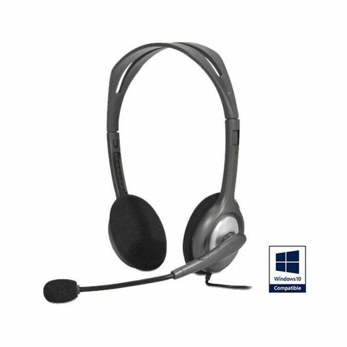 Logitech H110 Stereo Headset Gris/Gris Oscuro con Micrófono Giratorio Logitech H110 Stereo Headset Gris/Gris Oscuro con Micrófono Giratorio