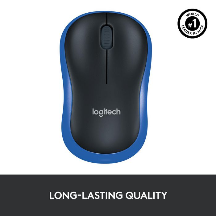 Logitech Ratón Inalámbrico M185 Plug-and-Play, Transmisión Rápida, Conveniencia y Libertad Inalámbrica, Larga Duración Batería