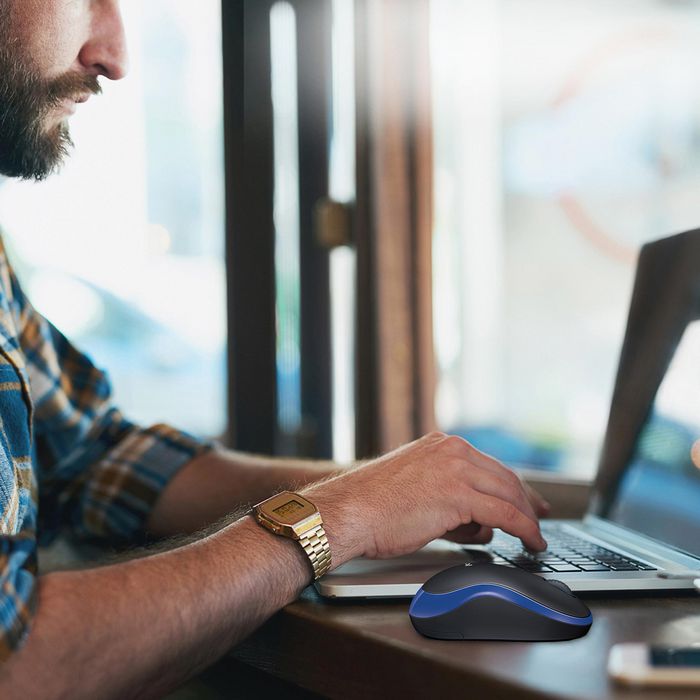 Logitech Ratón Inalámbrico M185 Plug-and-Play, Transmisión Rápida, Conveniencia y Libertad Inalámbrica, Larga Duración Batería