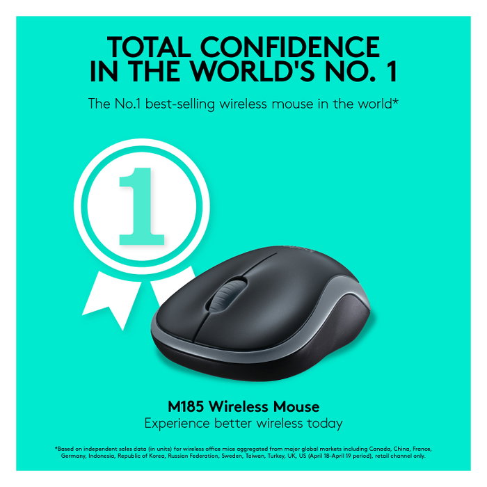 Logitech M185 Ratón Inalámbrico Azul Logitech M185 Ratón Inalámbrico Azul