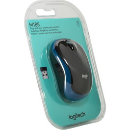 Logitech M185 Ratón Inalámbrico Azul
