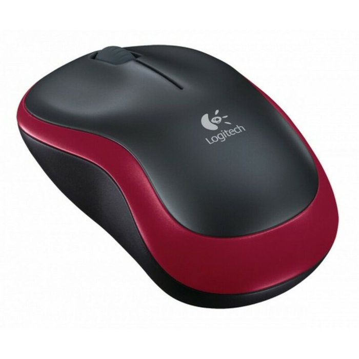 Logitech M185 Ratón Inalámbrico Óptico 1000 DPI Rojo/Negro