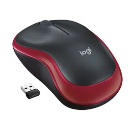 Logitech M185 Ratón Inalámbrico Rojo