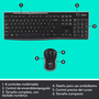 Logitech MK270 Combo de Teclado y Ratón Inalámbrico Negro Español