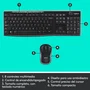 Logitech MK270 Combo de Teclado y Ratón Inalámbrico Negro, Español