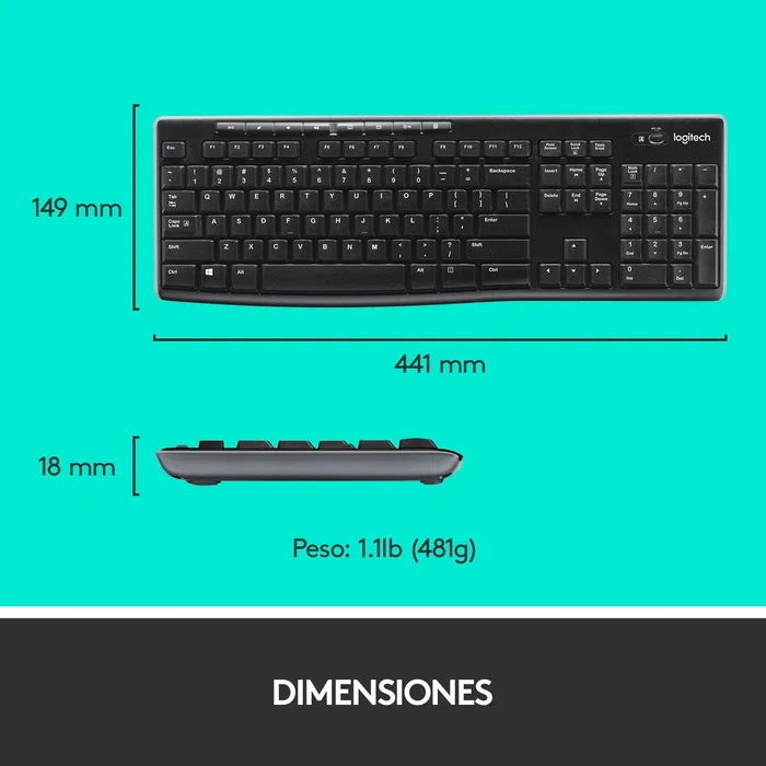 Logitech MK270 Combo de Teclado y Ratón Inalámbrico Negro, Español Logitech MK270 Combo de Teclado y Ratón Inalámbrico Negro, Español