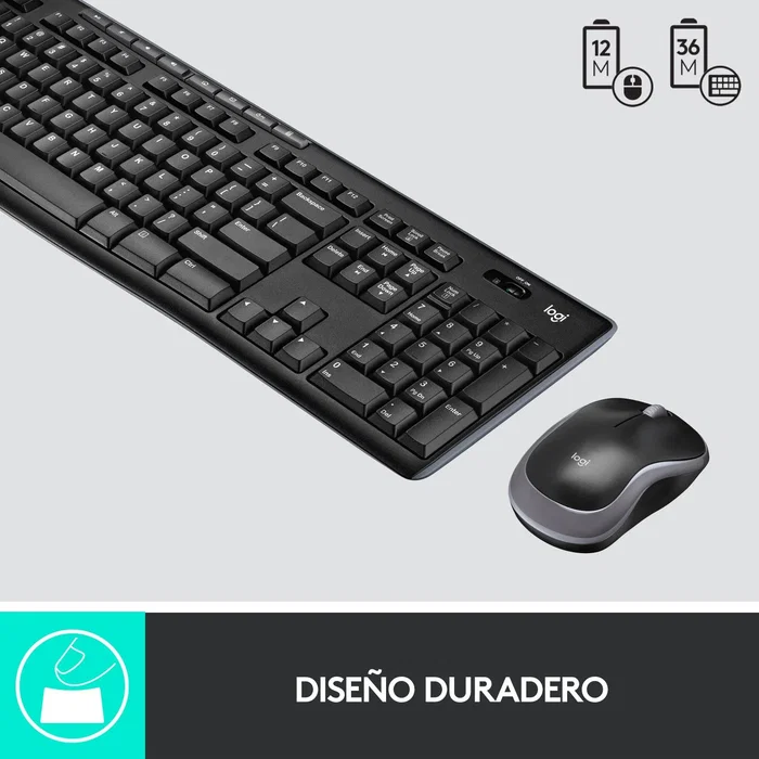 Logitech MK270 Combo de Teclado y Ratón Inalámbrico Negro, Español Logitech MK270 Combo de Teclado y Ratón Inalámbrico Negro, Español
