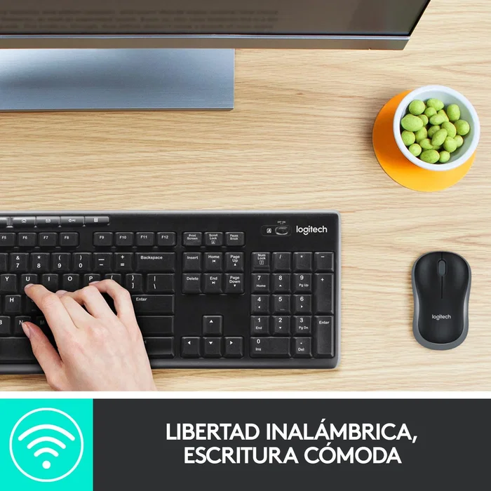 Logitech MK270 Combo de Teclado y Ratón Inalámbrico Negro, Español Logitech MK270 Combo de Teclado y Ratón Inalámbrico Negro, Español