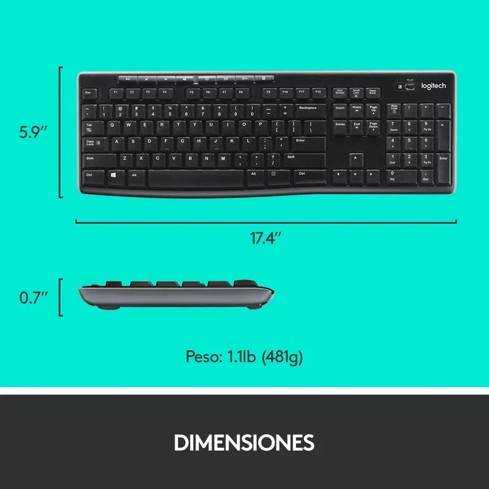 Logitech MK270 Combo de Teclado y Ratón Inalámbrico Negro, Español Logitech MK270 Combo de Teclado y Ratón Inalámbrico Negro, Español