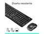 Logitech MK270 Combo de Teclado y Ratón Inalámbrico Negro, Español