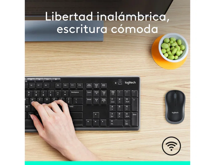 Logitech MK270 Combo de Teclado y Ratón Inalámbrico Negro, Español Logitech MK270 Combo de Teclado y Ratón Inalámbrico Negro, Español