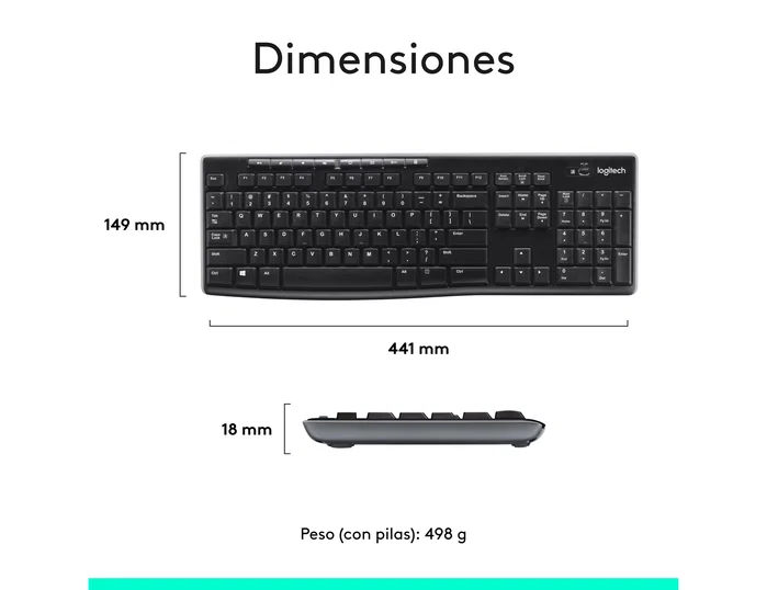 Logitech MK270 Combo de Teclado y Ratón Inalámbrico Negro, Español Logitech MK270 Combo de Teclado y Ratón Inalámbrico Negro, Español