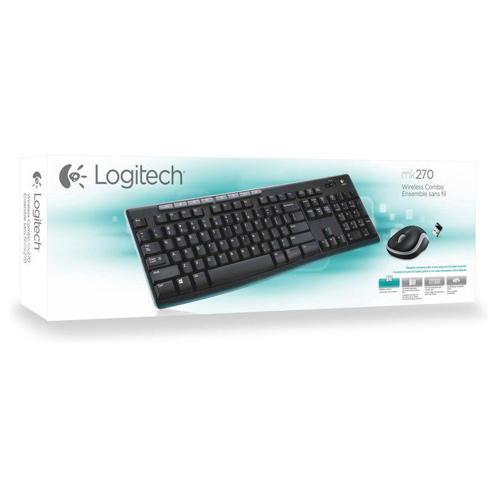 Logitech MK270 Combo de Teclado y Ratón Inalámbrico Negro Español Logitech MK270 Combo de Teclado y Ratón Inalámbrico Negro Español