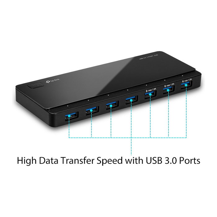 TP-Link UH700 Hub USB 3.0 de 7 Puertos Negro