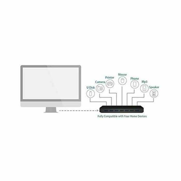 TP-Link UH700 Hub USB 3.0 de 7 Puertos Negro