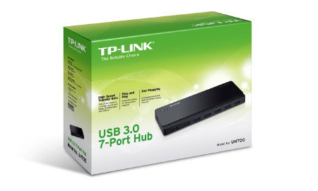 TP-Link UH700 Hub USB 3.0 de 7 Puertos Negro