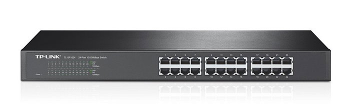 TP-Link TL-SF1024 Switch Fast Ethernet de 24 Puertos RJ-45 10/100 Mbps Gris