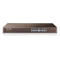 TP-Link Switch 16 Puertos Gigabit Ethernet (10/100/1000 Mbps), 32Gbps, Fanless, Montaje en Rack 19", Tecnología Eco de Ahorro Energético, Metal, Plug & Play