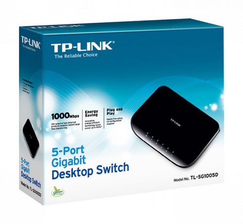 TP-Link TL-SG1005D Switch Gigabit de 5 Puertos Negro
