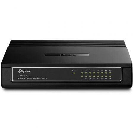 TP-Link Switch Ethernet 16 Puertos TL-SF1016D | 10/100 Mbps | Auto MDI/MDIX | Plug and Play | Tecnología Green Ethernet TP-Link Switch Ethernet 16 Puertos TL-SF1016D | 10/100 Mbps | Auto MDI/MDIX | Plug and Play | Tecnología Green Ethernet