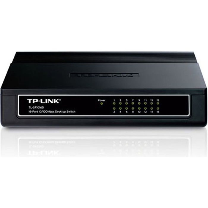 TP-Link TL-SF1016D Switch de 16 Puertos Fast Ethernet 10/100 Mbps TP-Link TL-SF1016D Switch de 16 Puertos Fast Ethernet 10/100 Mbps