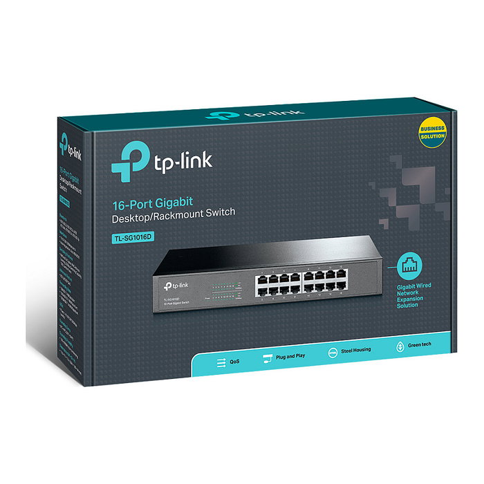TP-Link TL-SG1016D Switch de 16 puertos Gigabit Ethernet TP-Link TL-SG1016D Switch de 16 puertos Gigabit Ethernet